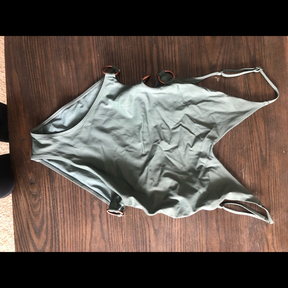 AE • olive 3 ring open back one piece